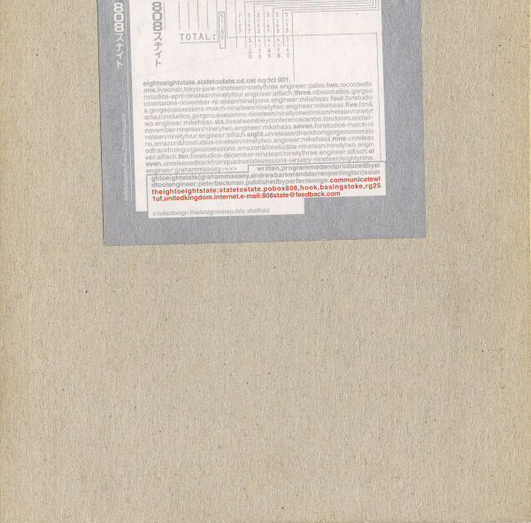 808 State - statetostate - Vol. 1 back cover