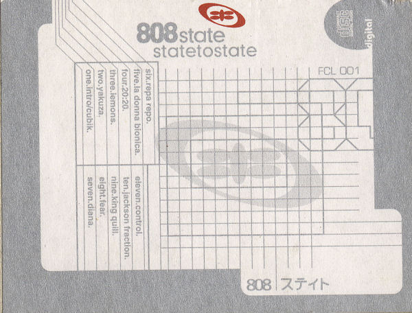 808 State - statetostate - Vol. 1 front sticker