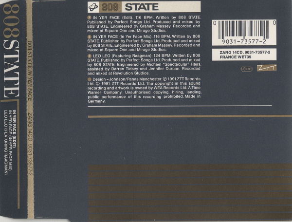 808 State - In Yer Face