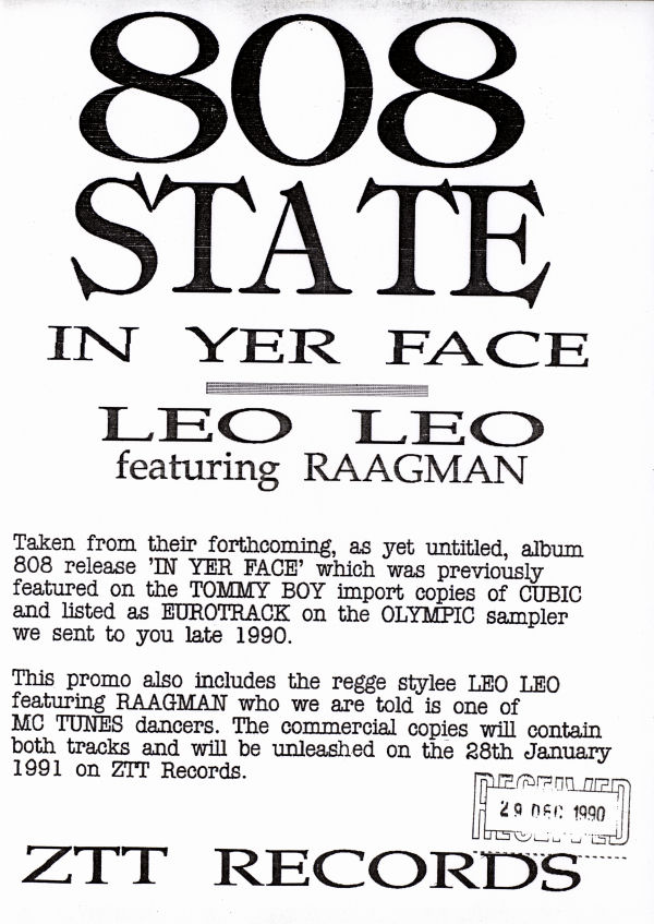 808 State - In Yer Face