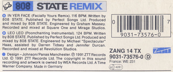 808 State - In Yer Face