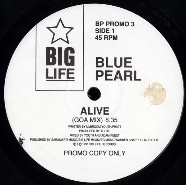 Blue Pearl - Alive - UK Promo 12" Single - Side 1