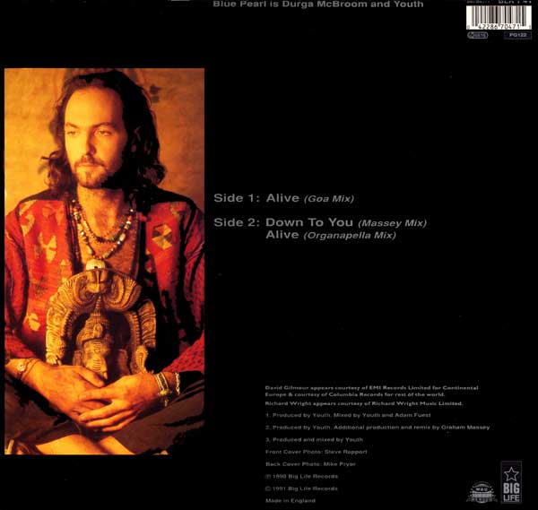 Blue Pearl - Alive - UK 12" Single - Back