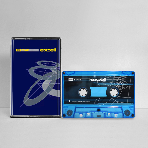 808 State - ex:el Deluxe Edition - Blue Arttofact Cassette - CA MC - front