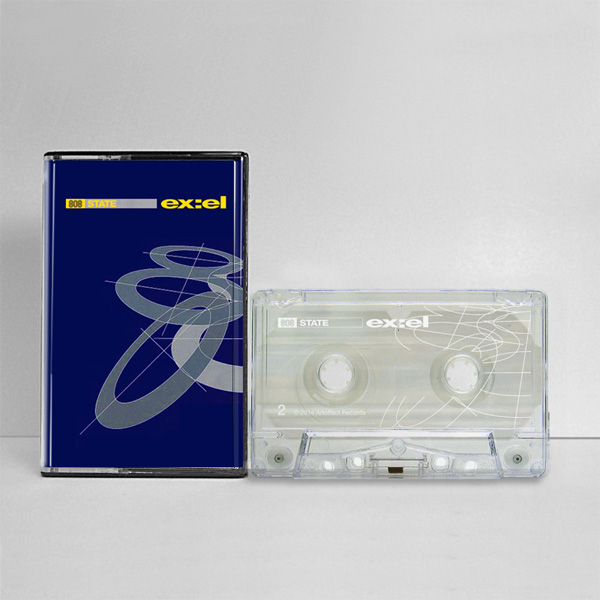 808 State - ex:el Deluxe Edition - Yellow Arttofact Cassette - CA MC - front
