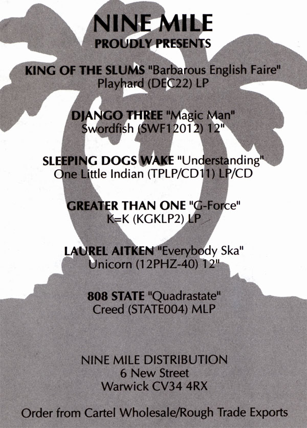 808 State - Quadrastate - UK LP - Advert (The Catalogue, #71, June 1989)