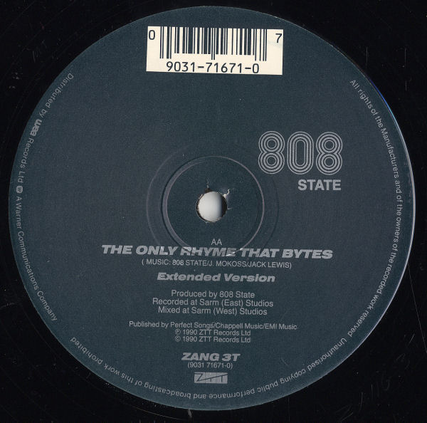 MC Tunes vs. 808 State - The Only Rhyme That Bites
