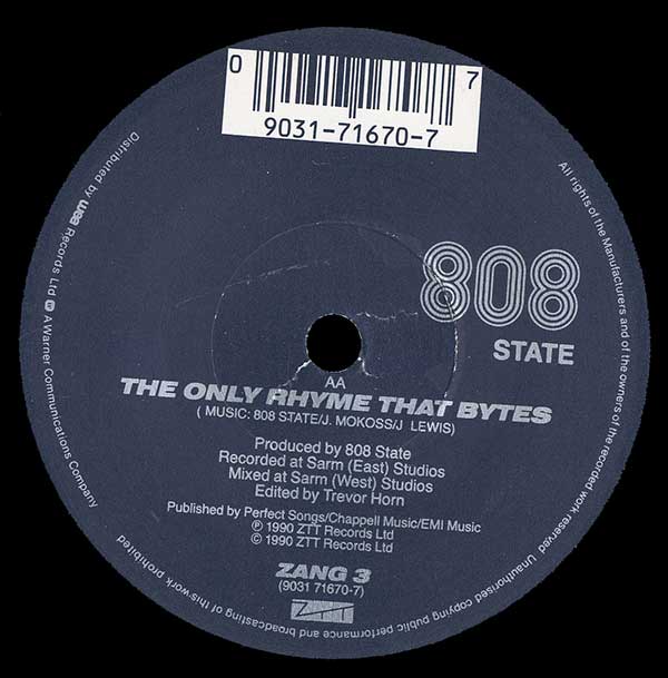 MC Tunes vs. 808 State - The Only Rhyme That Bites