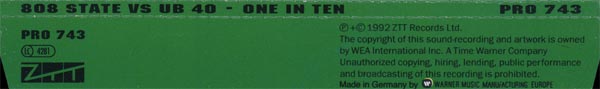 808 State vs UB40 - One In Ten