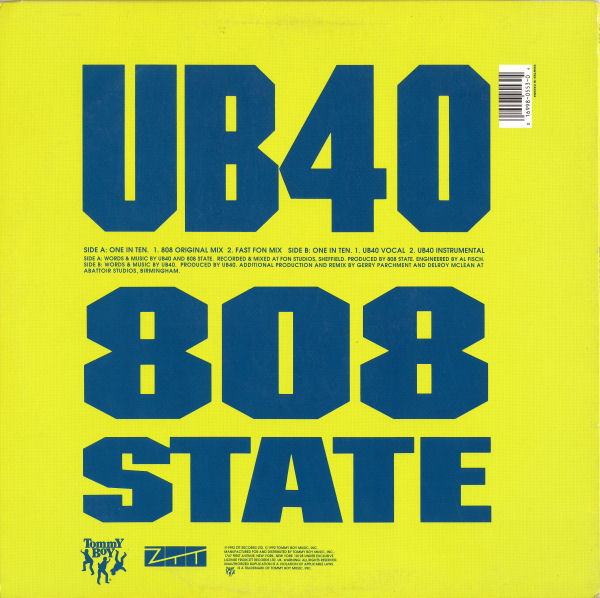 808 State vs UB40 - One In Ten