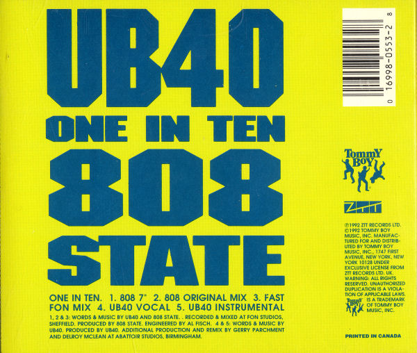 808 State vs UB40 - One In Ten