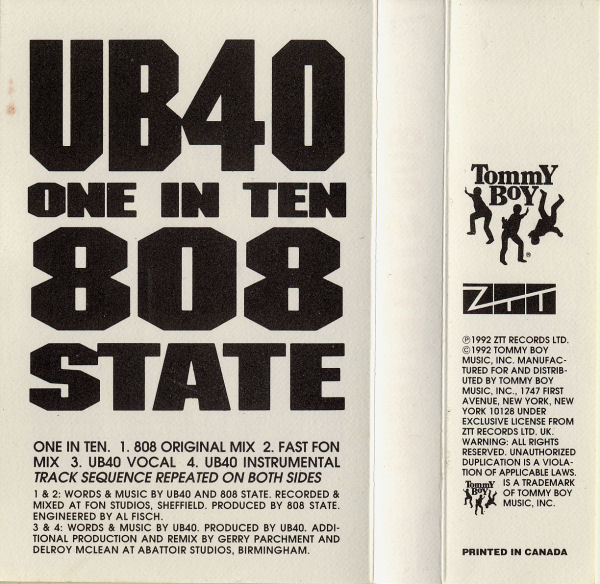 808 State vs UB40 - One In Ten