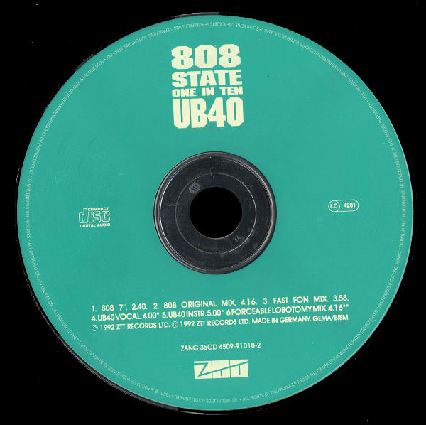 808 State vs UB40 - One In Ten