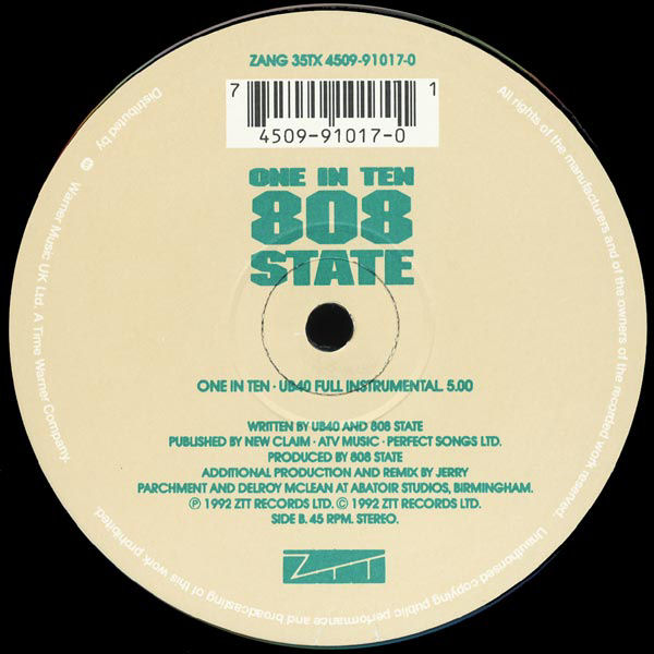808 State vs UB40 - One In Ten