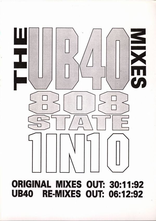 808 State vs UB40 - One In Ten