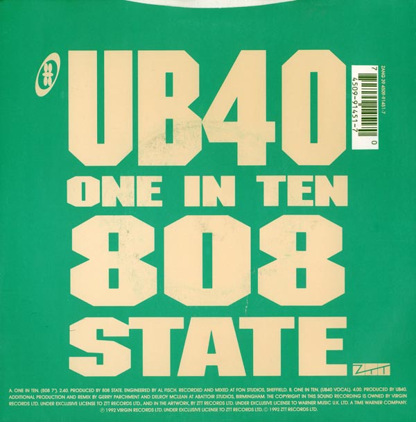 808 State vs UB40 - One In Ten