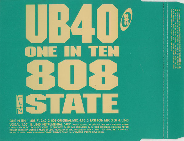 808 State vs UB40 - One In Ten