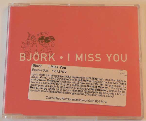Bj&ouml;rk - I Miss You - UK CD Promo Single - Front Cover