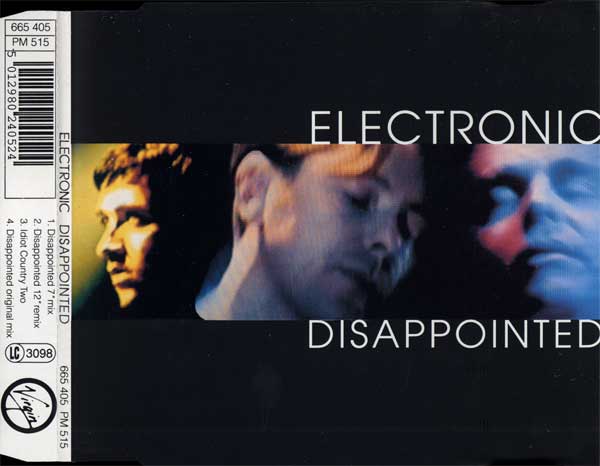 Electronic - Disappointed - German CD Single - Front Cover