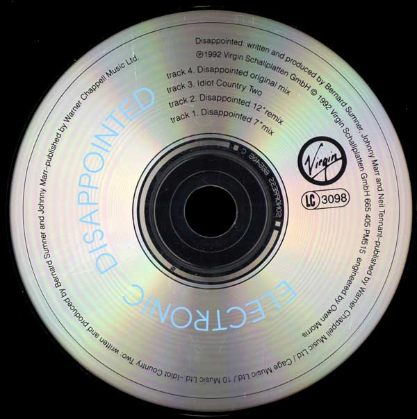 Electronic - Disappointed - German CD Single - CD