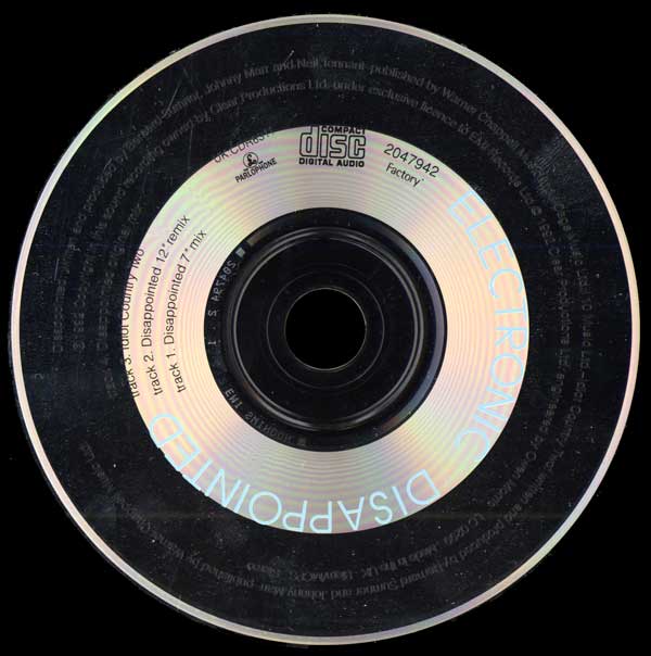 Electronic - Disappointed - UK CD Single - CD