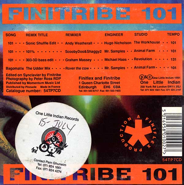 Finitribe - 101 - French CD Single - Back