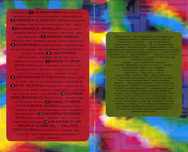 The Shamen - En-Tact - TPLP22C - UK Cassette - Inner