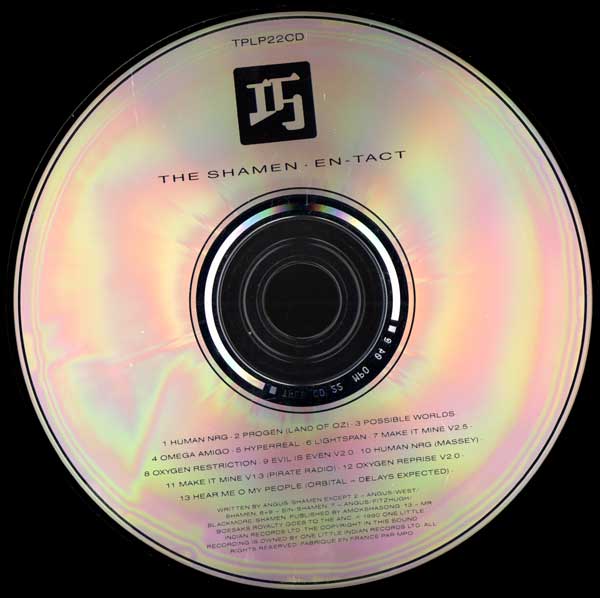 The Shamen - En-Tact - TPLP22CD - UK CD - CD