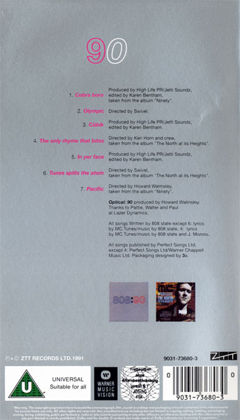 808 State - 808:9Optical - UK VHS - Back