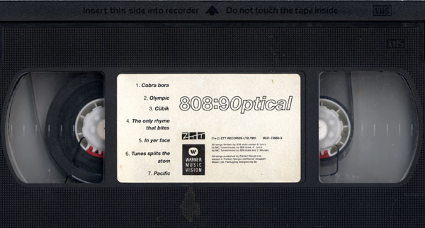 808 State - 808:9Optical - UK VHS - VHS Cassette