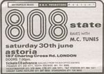 808state live at The Astoria, London 30 June 1990