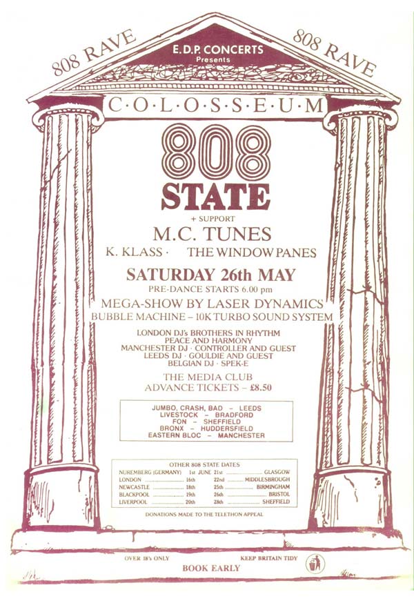 808state live at The Collesium, Leeds May 1990