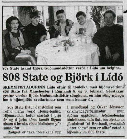 808state/Bjork live at Lido, Reykjavik, Iceland February 1991