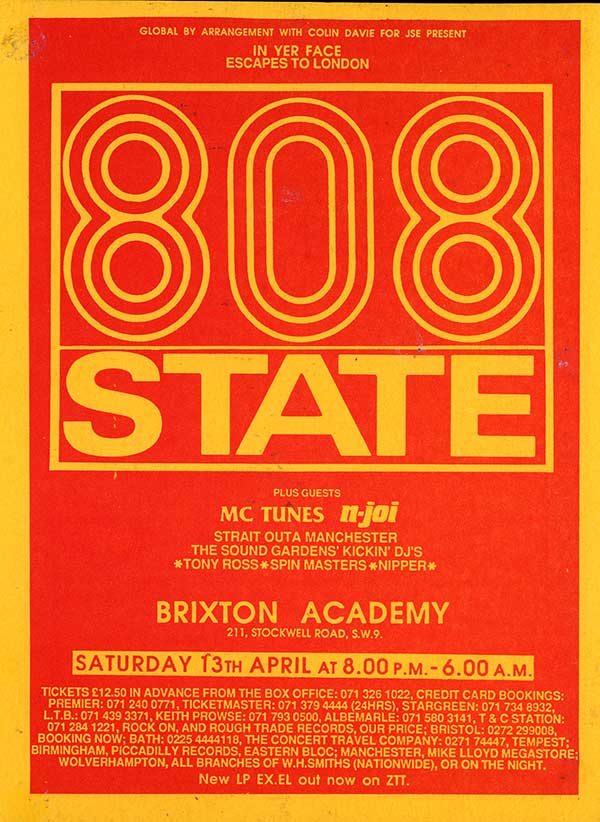 808state live at Brixton Academy, London 13 April 1991