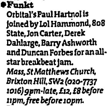 Sat 17:Jun - 808 DJs - Funkt @ Mass - Brixton, London.